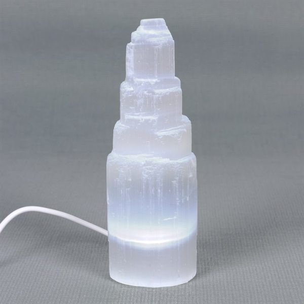 USB Selenite Mountain Lamp