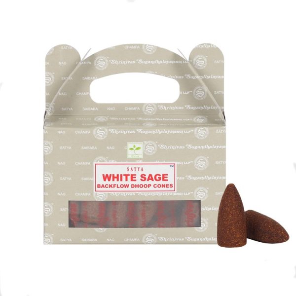 Satya Backflow Cones White Sage